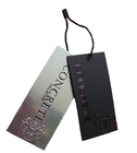 Custom Pinted Paper Clothing Tags And Labels Maker With Small Paper Pouch
