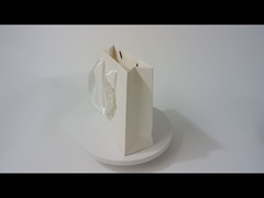 Özel Baskılı Beyaz Kağıt Hediye Çantaları Toptan Spot UV Logo Şerit Kolu