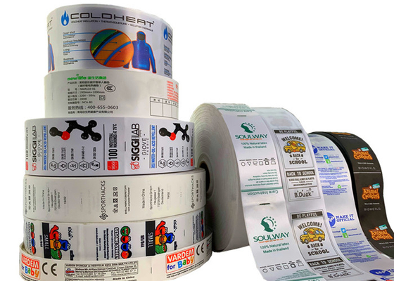 satın al Baskılı Giysi Geri Dönüştürülmüş Polyester Bakım Etiketi Sembolleri Anlamı Yıkama Talimatı Etiketleri online manufacture