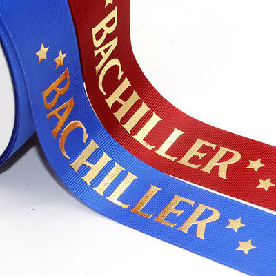 satın al Altın folyo logosu ile özel Grosgrain şerit Çevrimiçi üretim