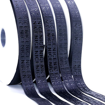 satın al Özel Lüks Köpük Logolu Baskılı Grosgrain Kurdele 3D Kabartmalı Logo Markalı Kurdele online manufacture