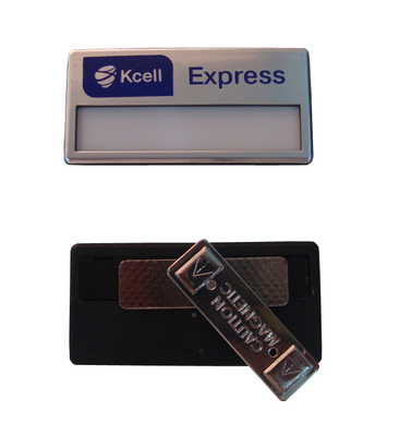 satın al Özel Gümüş Manyetik İsim Etiketi Logo ve Ekleme Penceresiyle Kalıcı, Tekrar Kullanılabilir Rozet online manufacture