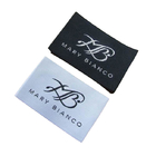 High Density Custom Woven Neck Labels Tags Shirt Main Logo Fabric Labels For Hats
