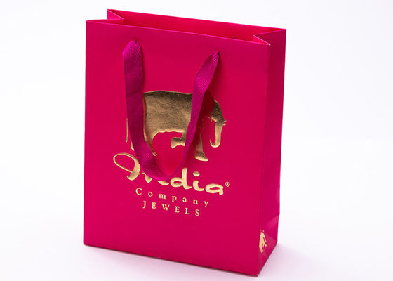 Pamuk Saplı İpli Promosyon Özel Baskılı Kırmızı Kağıt Torbalar Hediye Paketi