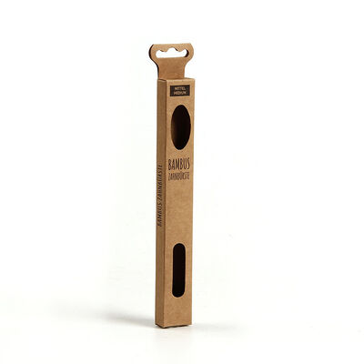 Ekoloji dostu Kraft Kağıt Ambalaj Kutusu Pencere ve Asılı Tab ile Bamboo Diş fırçası, Güzellik Araçları ve Küçük Aksesuarlar için Özel Basılmış Perakende Ekran Kutuları